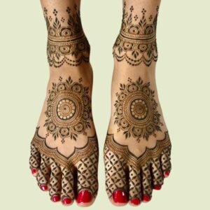 Bridal Henna Leg Stencil A2